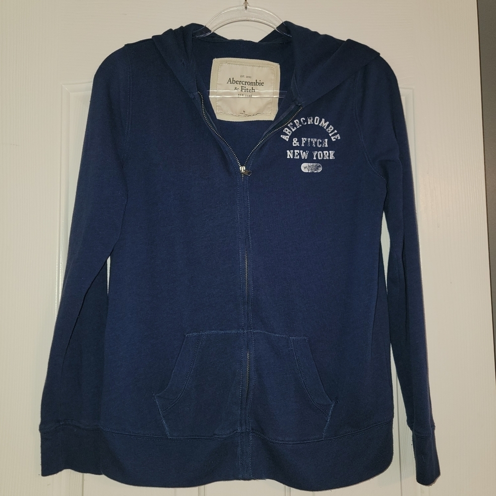 Abercrombie & Fitch Vintage Navy Zip-Up Hoodie